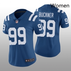 Women Nike Indianapolis Colts 99 Deforest Buckner Blue Vapor Limited Stitched NFL Jersey