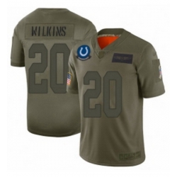 Womens Indianapolis Colts 20 Jordan Wilkins Limited Camo 2019 Salute to Service Football Jersey