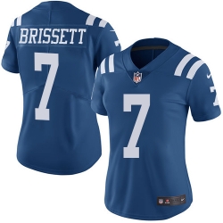 Womens Nike Colts #7 Jacoby Brissett Royal Blue  Stitched NFL Limited Rush Jersey