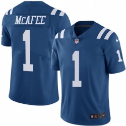 Youth Nike Indianapolis Colts 1 Pat McAfee Limited Royal Blue Rush Vapor Untouchable NFL Jersey