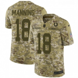 Youth Nike Indianapolis Colts 18 Peyton Manning Limited Camo 2018 Salute to Service NFL Jersey