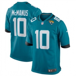 Men Jacksonville Jaguars 10 Brandon McManus Teal Stitched Game Jersey