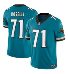 Men Jacksonville Jaguars 71 Tony Boselli Teal 2024 F U S E  Prowler Throwback Vapor Limited Stitched Football Jersey