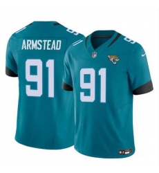 Men Jacksonville Jaguars 91 Arik Armstead Teal 2024 F U S E Vapor Untouchable Limited Stitched Jersey