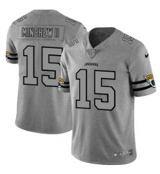 Nike Jaguars 15 Gardner Minshew II 2019 Gray Gridiron Gray Vapor Untouchable Limited Jersey