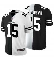 Nike Jaguars 15 Gardner Minshew II Black And White Split Vapor Untouchable Limited Jersey