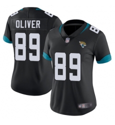 Jaguars 89 Josh Oliver Black Team Color Women Stitched Football Vapor Untouchable Limited Jersey