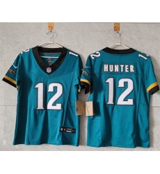 Women Jacksonville Jaguars 12 Travis Hunter Teal 2024 F U S E Prowler Throwback Vapor Limited Stitched Football Jersey Women Jacksonville Jaguars 12 Travis Hunter Teal 2024 F U S E Prowler Throwback Vapor Limited Stitched Football Jersey