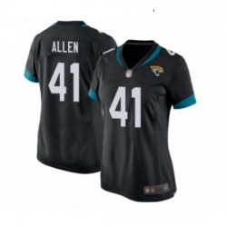 Womens Jacksonville Jaguars 41 Josh Allen Game Black Team Color Football Jersey