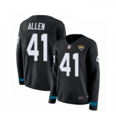 Womens Jacksonville Jaguars 41 Josh Allen Limited Black Therma Long Sleeve Football Jersey