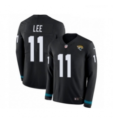 Youth Nike Jacksonville Jaguars 11 Marqise Lee Limited Black Therma Long Sleeve NFL Jersey