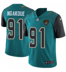 Youth Nike Jacksonville Jaguars 91 Yannick Ngakoue Teal Green Team Color Vapor Untouchable Limited Player NFL Jersey