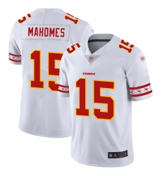 Chiefs 15 Patrick Mahomes White Mens Stitched Football Limited Team Logo Fashion Jersey