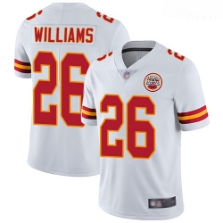 Chiefs 26 Damien Williams White Men Stitched Football Vapor Untouchable Limited Jersey