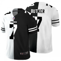 Kansas City Chiefs 7 Harrison Butker Men Black V White Peace Split Nike Vapor Untouchable Limited NFL Jersey