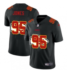 Kansas City Chiefs 95 Chris Jones Men Nike Team Logo Dual Overlap Limited NFL Jersey Black