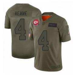 Men Kansas City Chiefs 4 Chad Henne Limited Camo 2019 Salute to Service Football Jersey