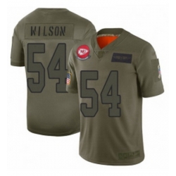 Men Kansas City Chiefs 54 Damien Wilson Limited Camo 2019 Salute to Service Football Jersey