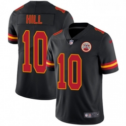 Men Nike Kansas City Chiefs 10 Tyreek Hill Limited Black Rush Vapor Untouchable NFL Jersey