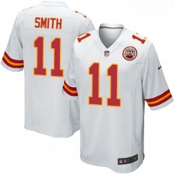 Men Nike Kansas City Chiefs 11 Alex Smith Game White NFL Jersey