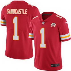 Nike Chiefs #1 Leon Sandcastle Red Mens Stitched NFL Limited Rush Jersey