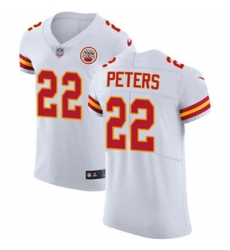 Nike Chiefs #22 Marcus Peters White Mens Stitched NFL Vapor Untouchable Elite Jersey