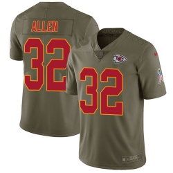 Nike Chiefs #32 Marcus Allen Olive Mens Stitched NFL Limited 2017 Salute to Service Jersey