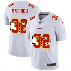 Nike Chiefs 32 Tyrann Mathieu White Shadow Logo Limited Jersey