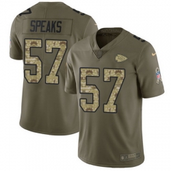 Nike Chiefs #57 Breeland Speaks Olive Camo Mens Stitched NFL Limited 2017 Salute To Service Jersey