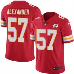 Nike Chiefs #57 D J  Alexander Red Team Color Mens Stitched NFL Vapor Untouchable Limited Jersey