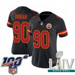 2020 Super Bowl LIV Women Kansas City Chiefs #90 Emmanuel Ogbah Limited Black Rush Vapor Untouchable Football Jersey