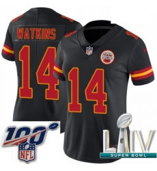 2020 Super Bowl LIV Women Nike Kansas City Chiefs #14 Sammy Watkins Limited Black Rush Vapor Untouchable NFL Jersey