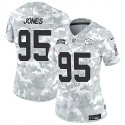 Women Kansas City Chiefs 95 Chris Jones 2024 F U S E Arctic Camo Salute To Service Limited Stitched Football Jersey