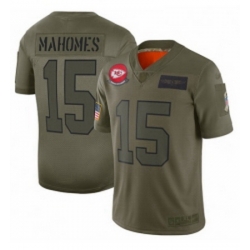 Womens Kansas City Chiefs 15 Patrick Mahomes Limited Camo 2019 Salute to Service Football Jersey