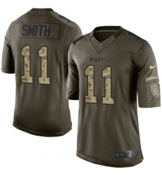 Nike Chiefs #11 Alex Smith Green Youth Stitched NFL Limited Salute to Service Jersey