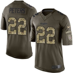 Nike Chiefs #22 Marcus Peters Green Youth Stitched NFL Limited Salute to Service Jersey