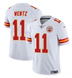 Youth Kansas City Chiefs 11 Carson Wentz White Vapor Untouchable Limited Stitched Football Jersey