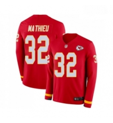 Youth Kansas City Chiefs 32 Tyrann Mathieu Limited Red Therma Long Sleeve Football Jersey