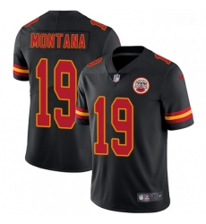 Youth Nike Kansas City Chiefs 19 Joe Montana Limited Black Rush Vapor Untouchable NFL Jersey