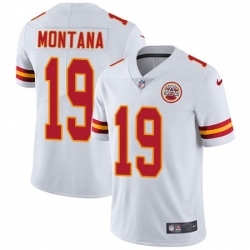 Youth Nike Kansas City Chiefs 19 Joe Montana White Vapor Untouchable Limited Player NFL Jersey