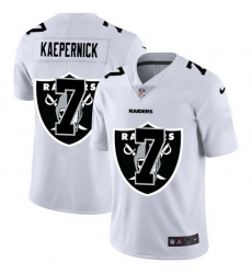 Las Vegas Raiders 7 Colin Kaepernick White Men Nike Team Logo Dual Overlap Limited NFL Jersey