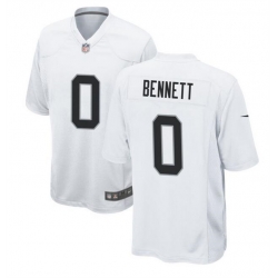 Men Las Vegas Raiders 0 Jakorian Bennett White Stitched Football Game Jersey