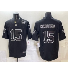 Men Las Vegas Raiders  15 Fernando Mendoza Black F U S E  65th Anniversary Patch Vapor Untouchable Limited Stitched Football Jersey