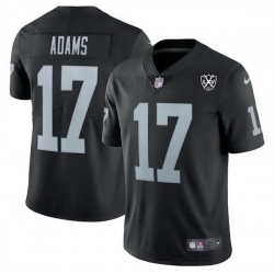 Men Las Vegas Raiders 17 Davante Adams Black 2024 65th Anniversary Patch Vapor Stitched Football Jersey