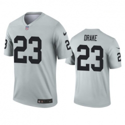 Men Las Vegas Raiders 23 Kenyan Drake Silver Inverted Legend Nike Jersey