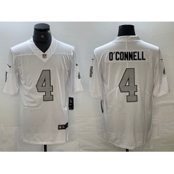 Men Las Vegas Raiders 4 Aidan O 27Connell White Vapor Untouchable Football Stitched Jersey