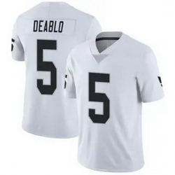 Men Las Vegas Raiders 5 Divine Deablo Vapor Limited White Jersey_ u526F u672C