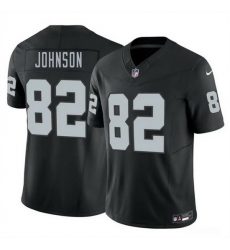 Men Las Vegas Raiders  82 Brandon Johnson Black 2026 F U S E  Vapor Untouchable Limited Stitched Football Jersey