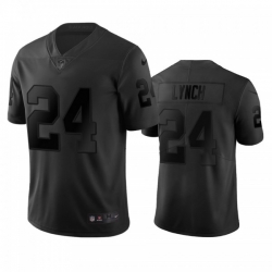 Men Nike Las Vegas Raiders #24 Marshawn Lynch Black Team Color Stitched NFL Limited Jersey