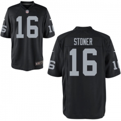 Men Nike Las Vegas Raiders Dillon Stoner 16 Black Untouchable Vapor Limited Jersey